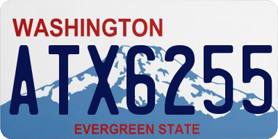 WA license plate ATX6255