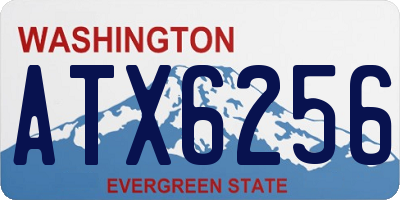 WA license plate ATX6256
