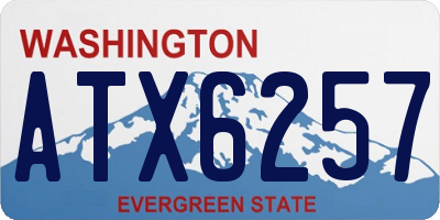 WA license plate ATX6257