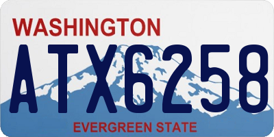 WA license plate ATX6258
