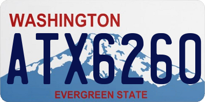 WA license plate ATX6260