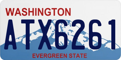 WA license plate ATX6261