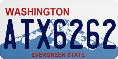 WA license plate ATX6262