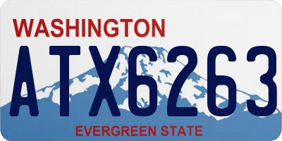 WA license plate ATX6263