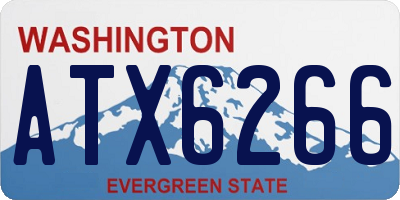 WA license plate ATX6266