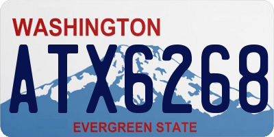 WA license plate ATX6268
