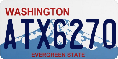 WA license plate ATX6270