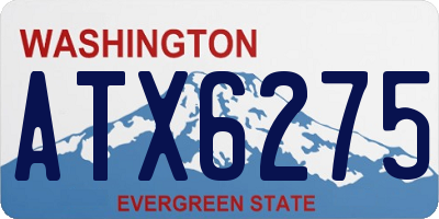 WA license plate ATX6275