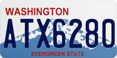 WA license plate ATX6280