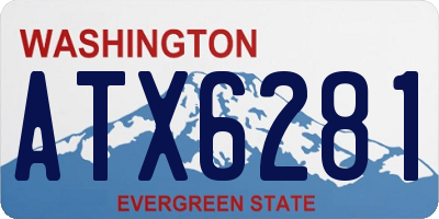 WA license plate ATX6281