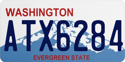 WA license plate ATX6284