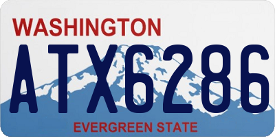 WA license plate ATX6286