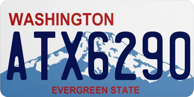 WA license plate ATX6290