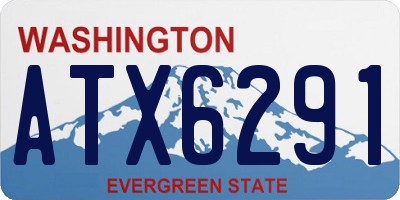WA license plate ATX6291