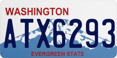 WA license plate ATX6293