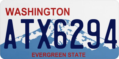 WA license plate ATX6294