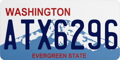 WA license plate ATX6296