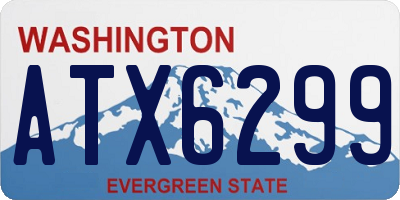 WA license plate ATX6299