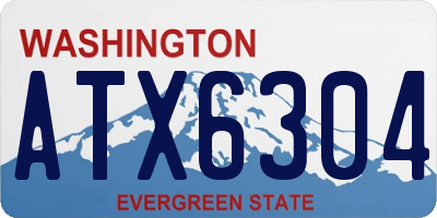 WA license plate ATX6304