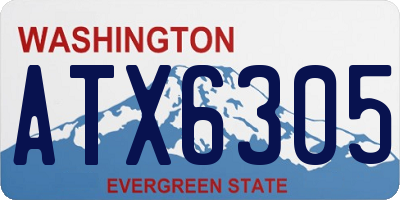 WA license plate ATX6305
