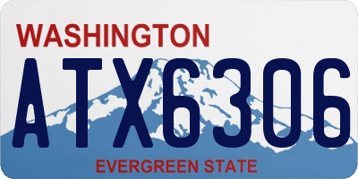 WA license plate ATX6306