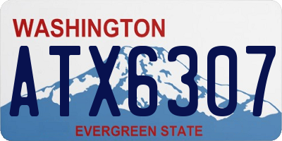 WA license plate ATX6307
