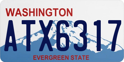 WA license plate ATX6317