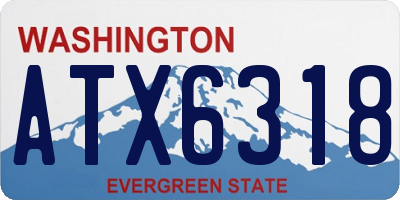 WA license plate ATX6318