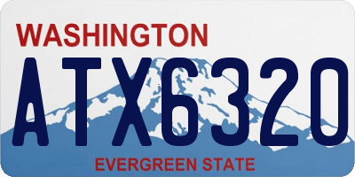 WA license plate ATX6320