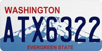 WA license plate ATX6322