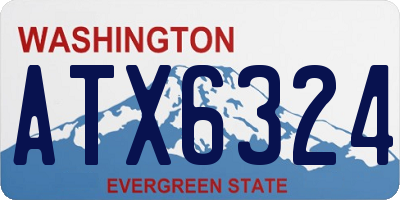 WA license plate ATX6324