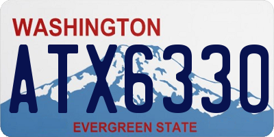 WA license plate ATX6330