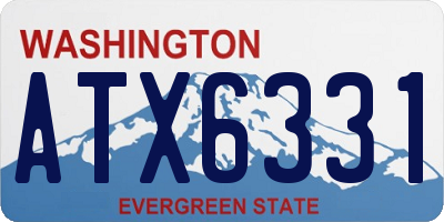 WA license plate ATX6331