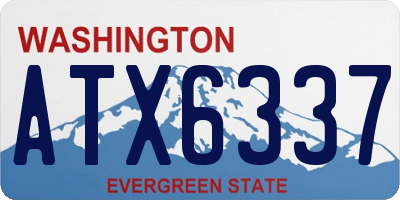 WA license plate ATX6337