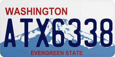 WA license plate ATX6338