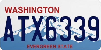 WA license plate ATX6339