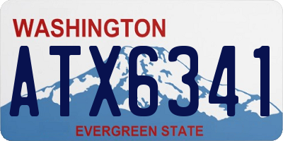 WA license plate ATX6341