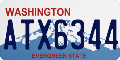 WA license plate ATX6344