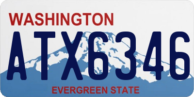 WA license plate ATX6346