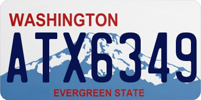 WA license plate ATX6349
