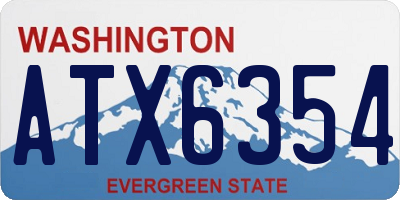 WA license plate ATX6354