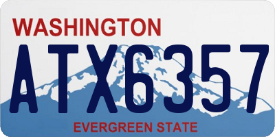 WA license plate ATX6357