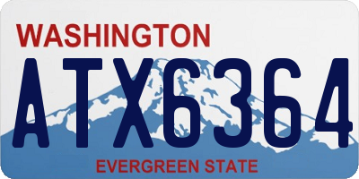 WA license plate ATX6364