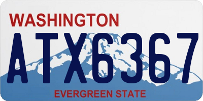 WA license plate ATX6367