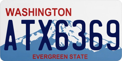 WA license plate ATX6369