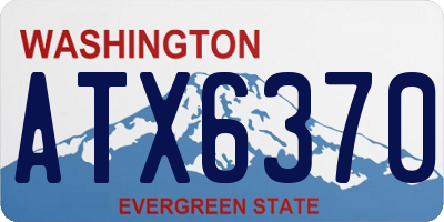 WA license plate ATX6370