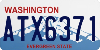 WA license plate ATX6371