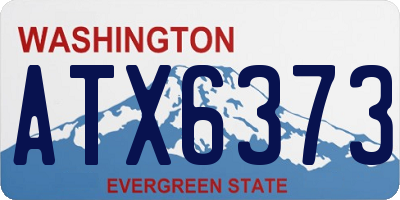 WA license plate ATX6373