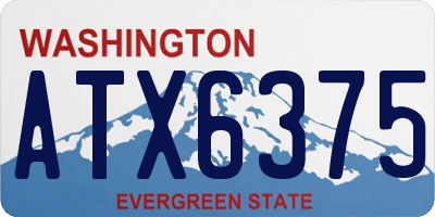 WA license plate ATX6375