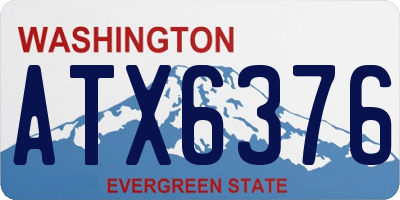 WA license plate ATX6376